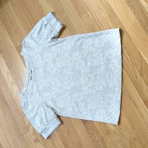 LOFT Short Sleeve Lace Print Sweater - Size S